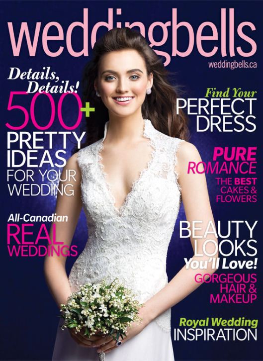 This month's Weddingbells magazine featured our dress Isolde on the cover