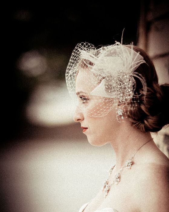 Bride wearing our vintage inspired “flapper” dress | Sarah ...